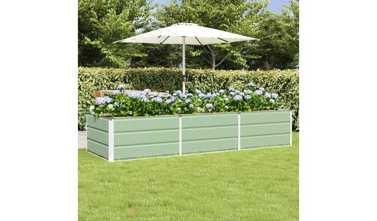 Walplus Steel Garden Planter - Green - 240 x 80 x 45 cm