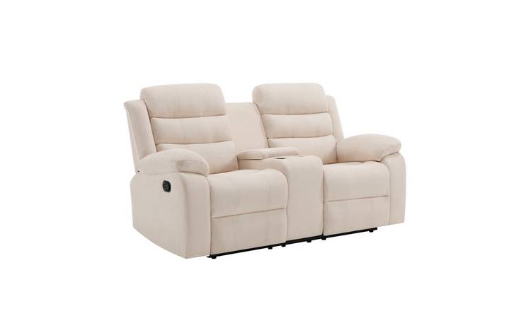 Furniture Online Boston Manual Recliner 2 Seater Linen Sofa – Beige