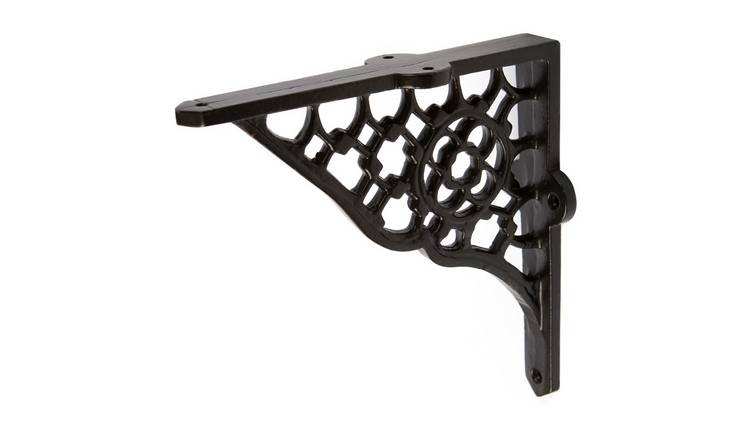 Hammer & Tongs Honeycomb Iron Shelf Bracket - Black