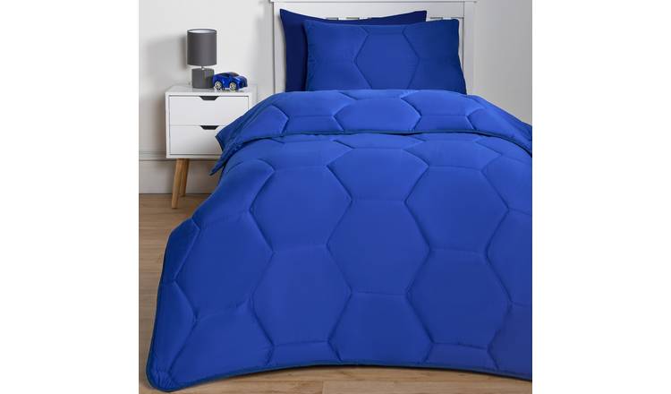 OHS Quilted Honeycomb 7.5 Tog Coverless Duvet Set Blue - Single