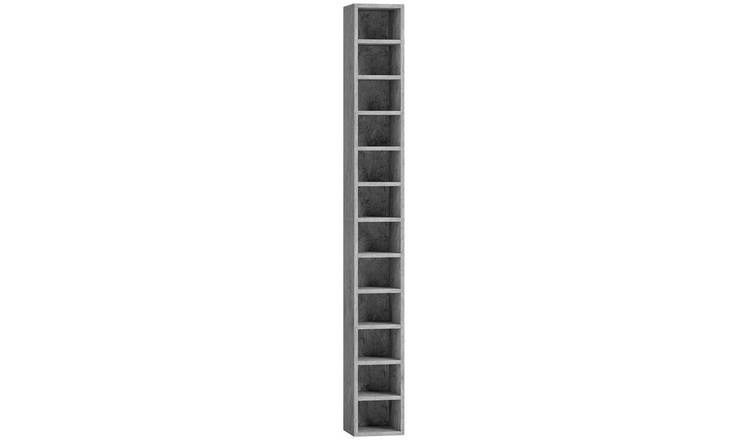 HOMCOM CD Storage Tower 12 Tiers - Grey