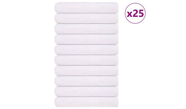 Walplus Pack of 25 Cotton Sauna Towels - White - 80 x 200 cm