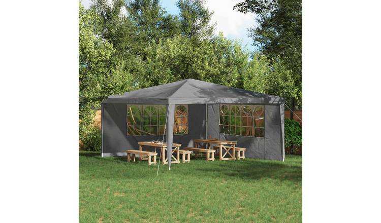 Walplus 400 x 195 cm PE Replacement Party Tent Sidewalls 2pcs - Light Grey