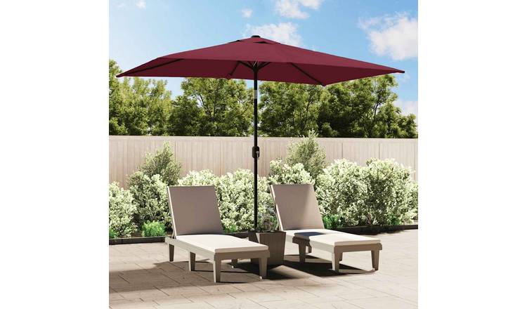 Walplus Garden Parasol - Bordeaux Red - 300 x 200 x 252 cm