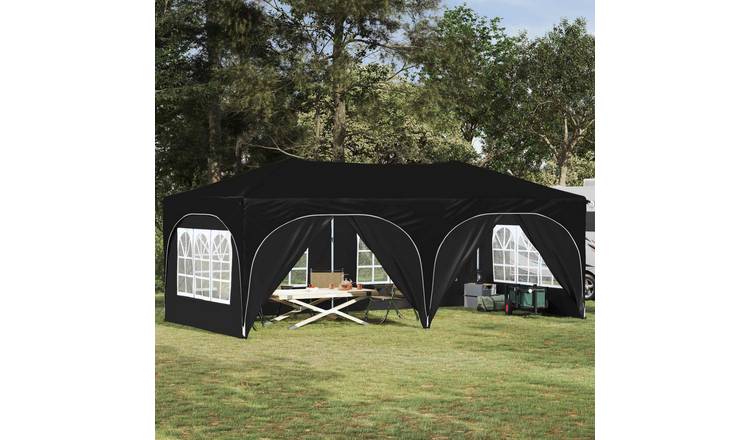 Walplus 575 x 288 x 245 cm Garden Oxford Fabric Pop-up Party Tent - Black
