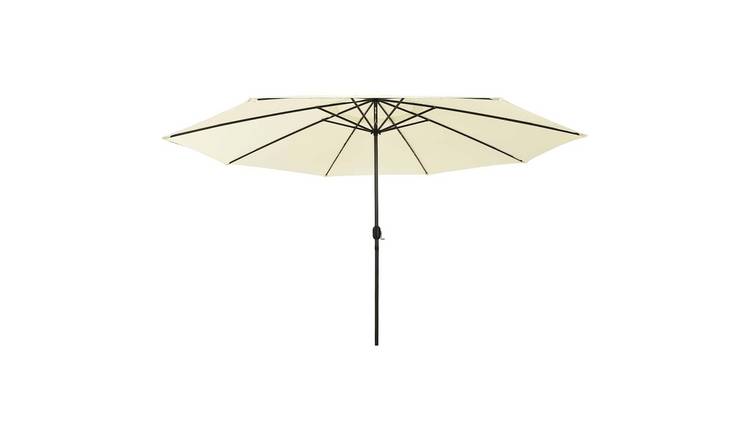 Walplus Polyester Garden Parasol - Sand - 400 x 250 cm