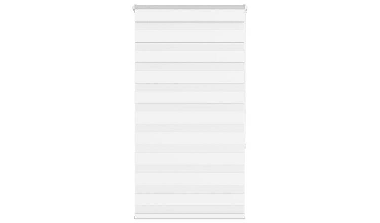 Walplus Polyester Zebra Roller Blind - White - 90 x 150 cm