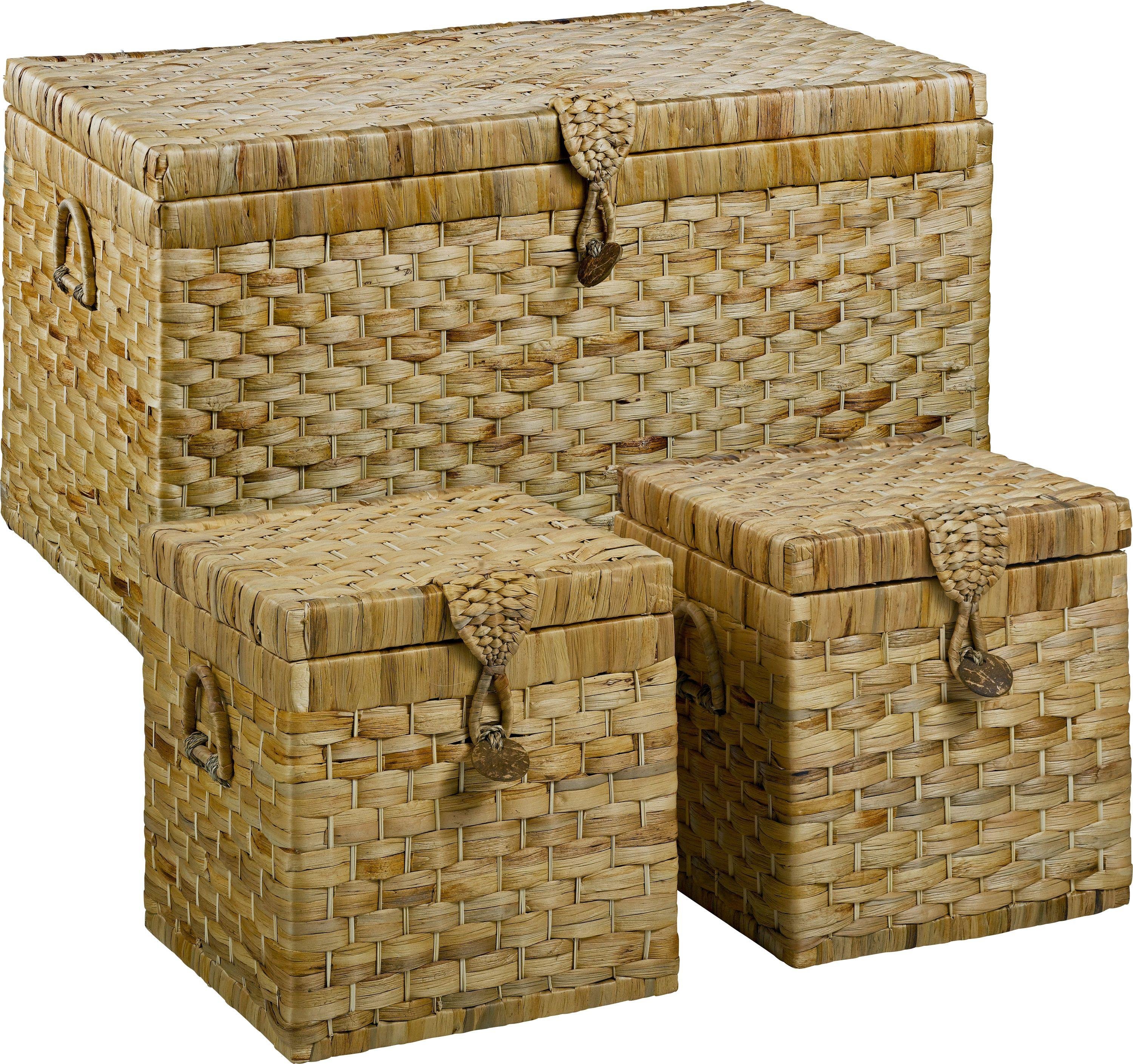 Argos Home Large Water Hyacinth Wicker Chest & 2 Boxes