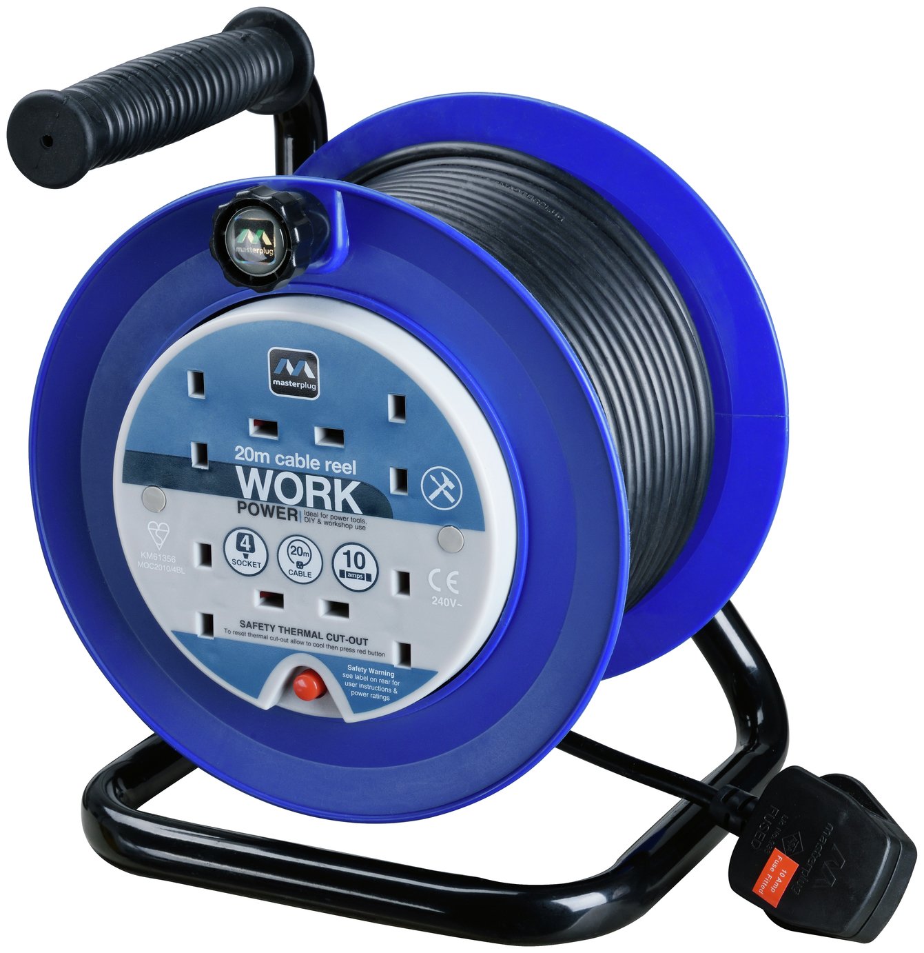 Masterplug 4 Socket Cable Reel - 20m