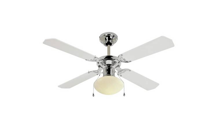 Buy Argos Home Ceiling Fan White Chrome Ceiling Fans Argos