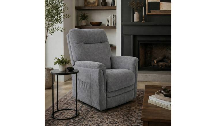 Aspire Dual Motor Fabric Power Rise Recliner Chair - Grey