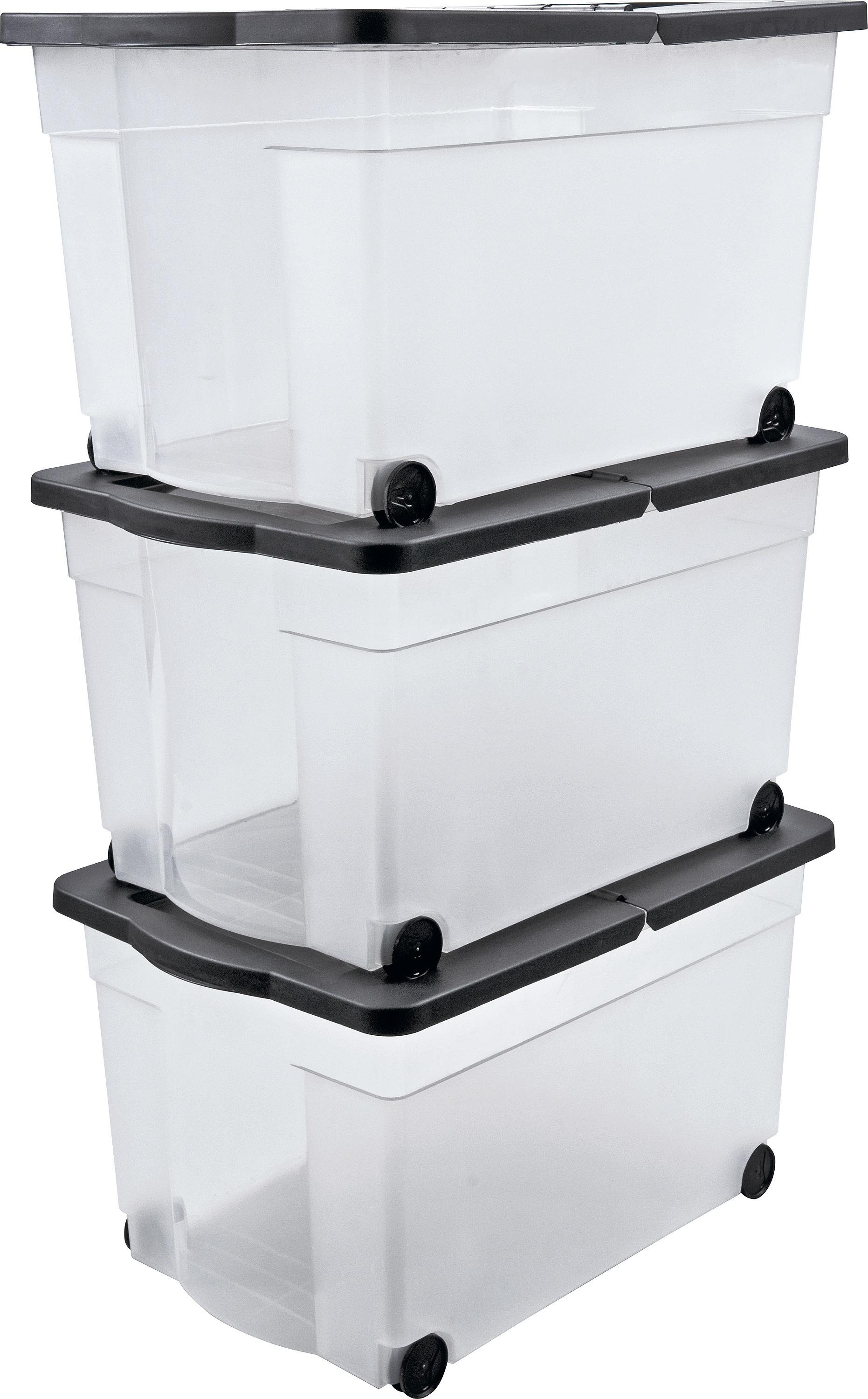 Argos Home Set of 3 65L Lidded Wheeled Plastic Storage Box review