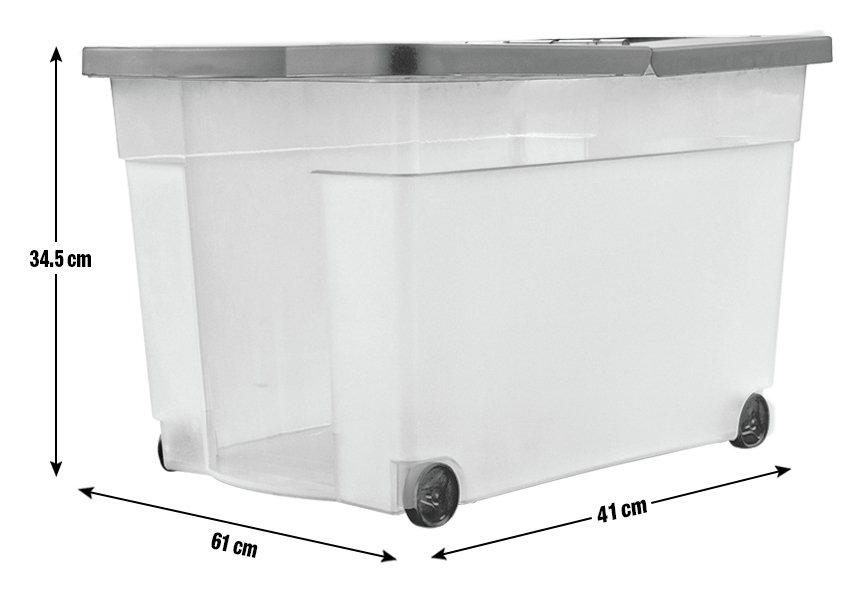 Argos Home Set of 3 65L Lidded Wheeled Plastic Storage Box Reviews