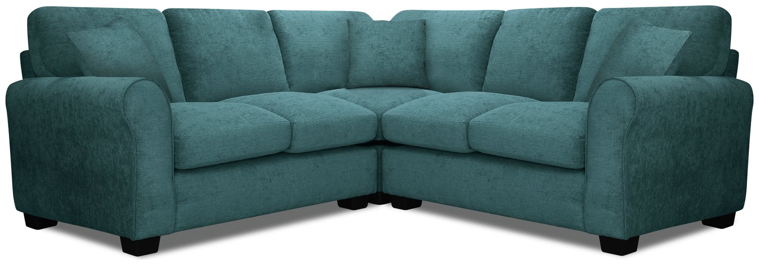 Argos Home Tammy Corner Fabric Sofa - Teal