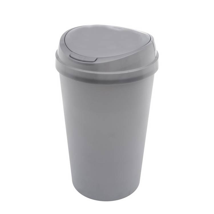 Curver 45 Litre Touch Top Kitchen Bin - Silver 0