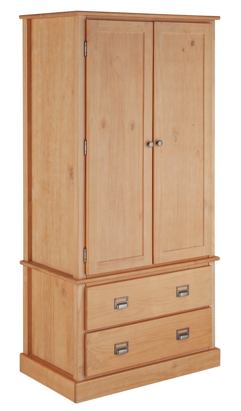 Argos Home Drury Light Pine 2 Door 2 Drawer Wardrobe