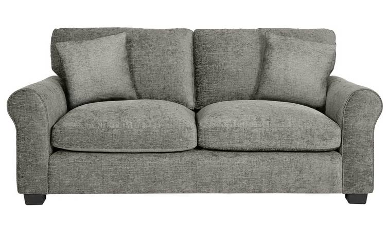 Argos Home Tammy 3 Seater Fabric Sofa - Mink