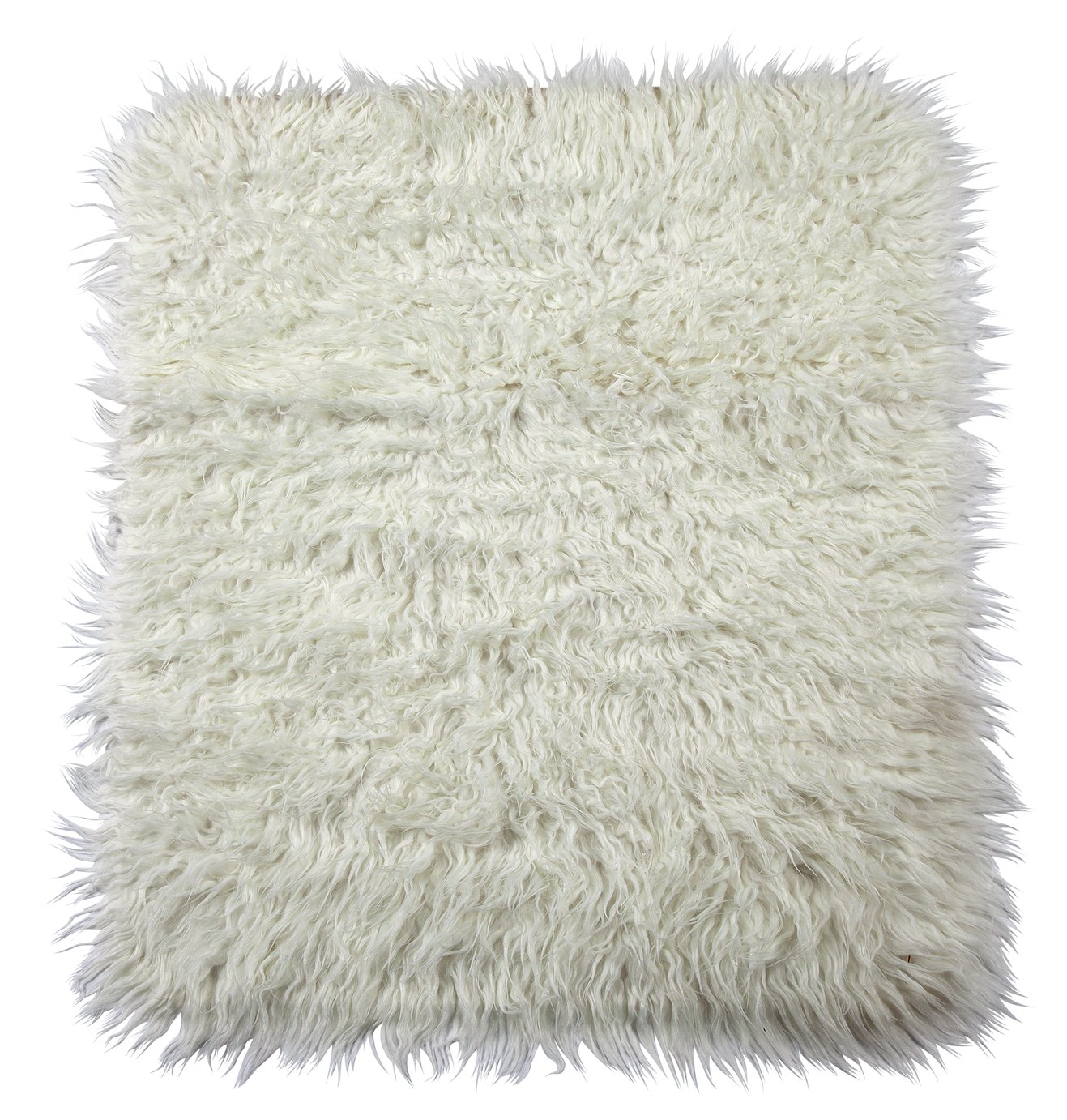 Argos Home Faux Flokati Rug - 75x100cm -  Natural