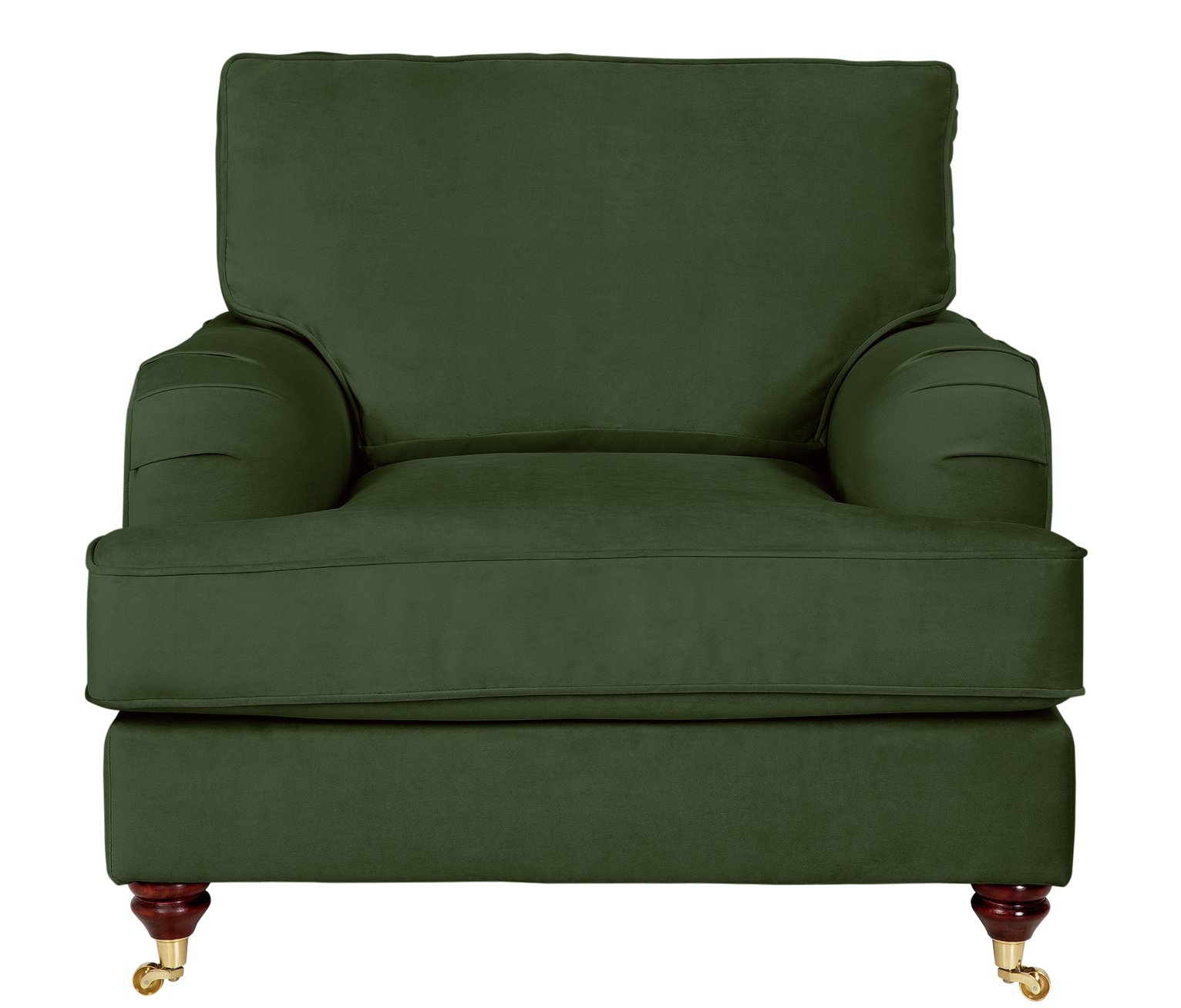 Argos Home Abberton Velvet Armchair - Green