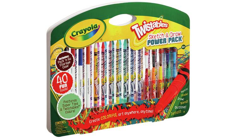 Crayola Twistable Colored Pencils & Paper Set, 65 Piece Set (25 Pencils, 40 Sheets)