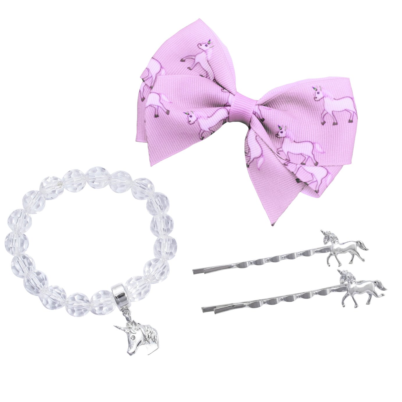 Emoji Kid's Unicorn Hair Clips and Bracelet Set Review