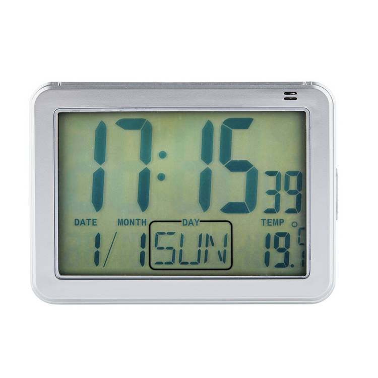 Constant Large Display Digital Alarm Clock - Silver 0