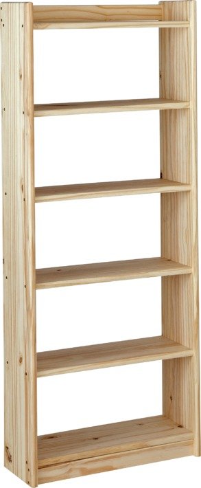 Argos Home Unfinished Solid Pine Narrow Shelving Unit