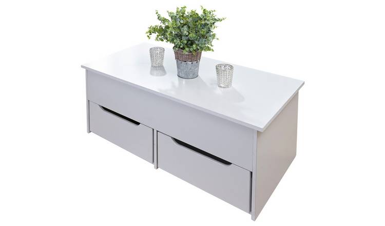 Buy Ultimate Storage 2 Drawer Lifting Coffee Table White Coffee Tables Argos