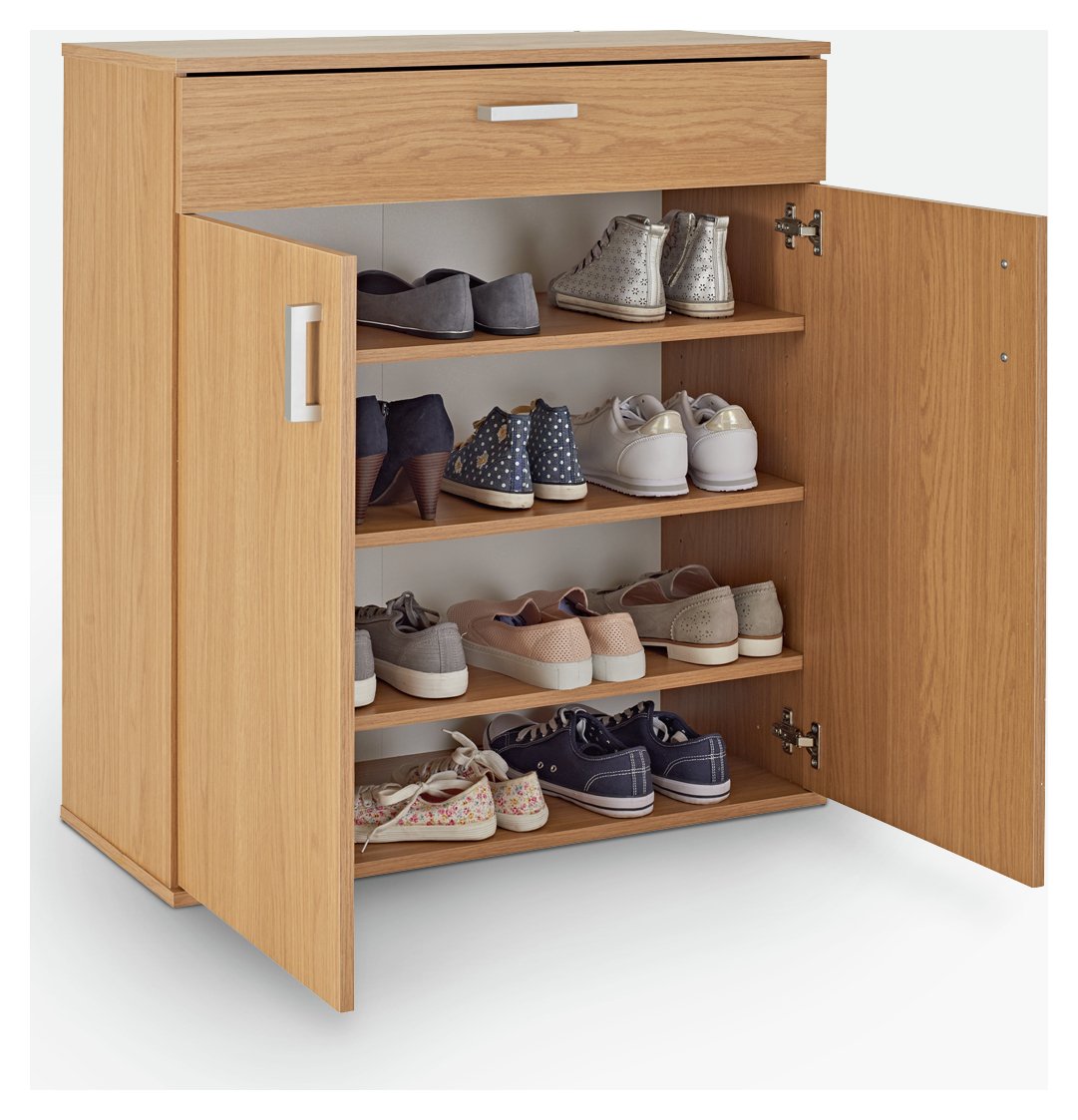 Review of HOME Venetia Shoe Storage Cabinet - Oak Effect