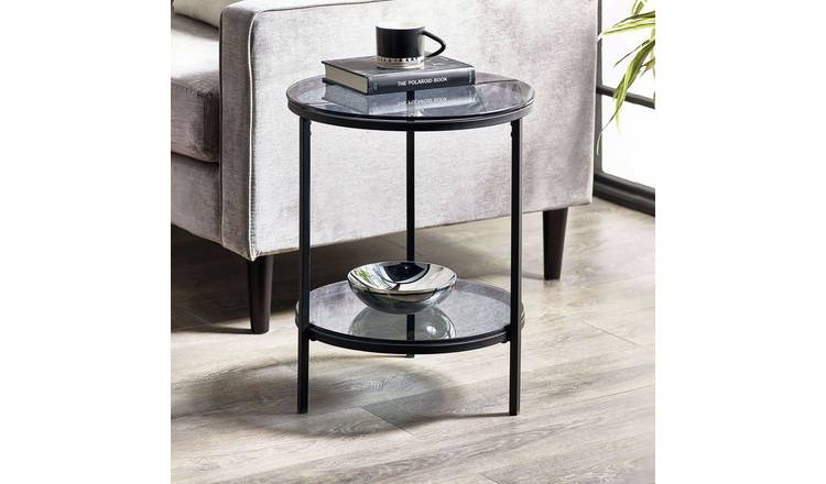 Julian Bowen Chicago Side Lamp Table - Glass