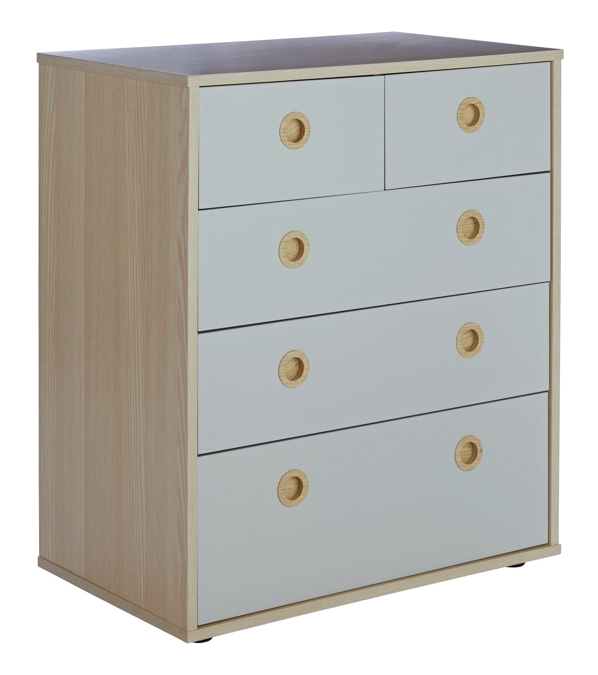 Argos Home Camden Grey & Acacia 3+2 Chest of Drawers