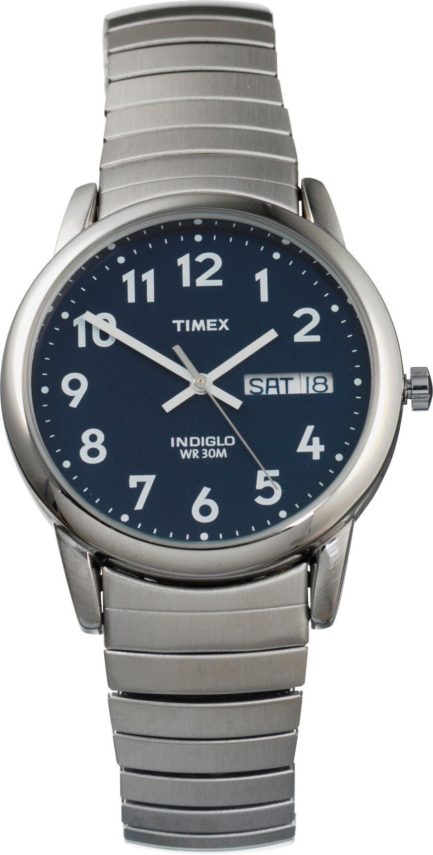 Timex Men's Silver Stainless Steel Expander Bracelet Watch