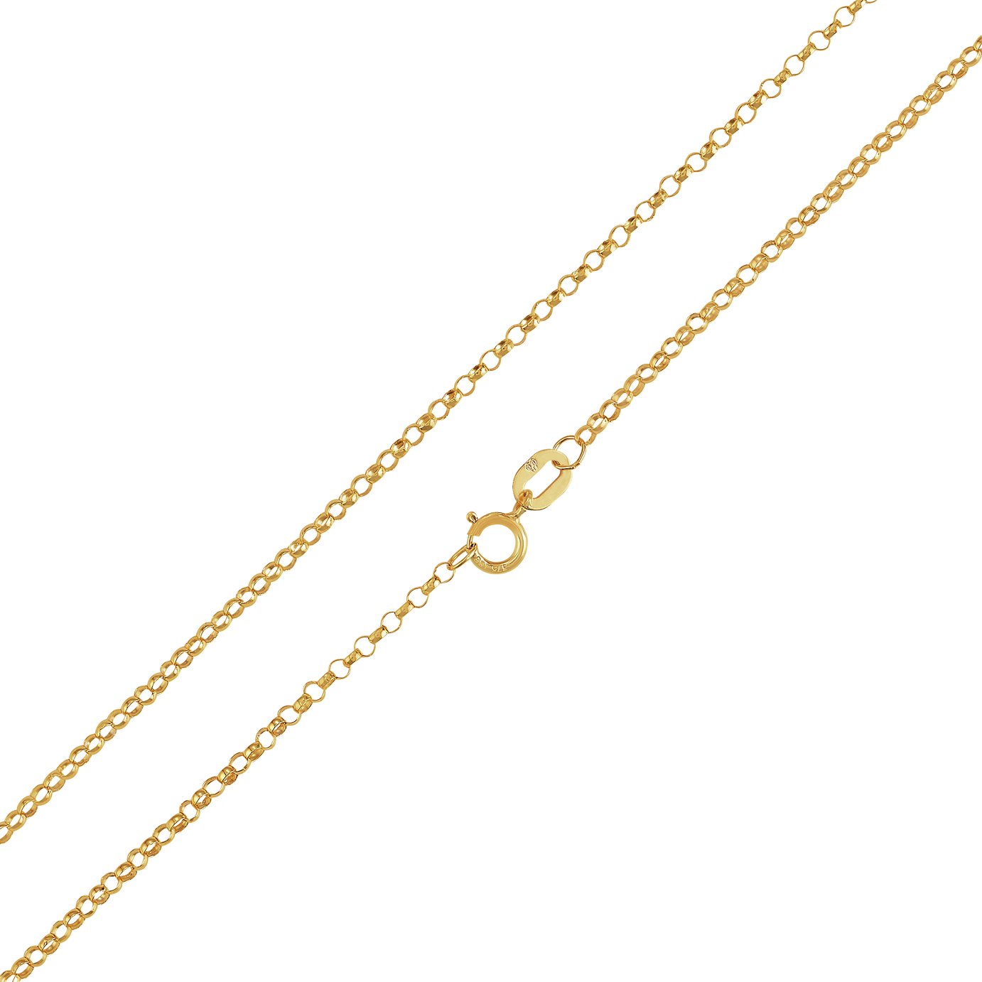 Revere 9ct Yellow Gold Fine Round Belcher 20 Inch Chain (9081123 ...