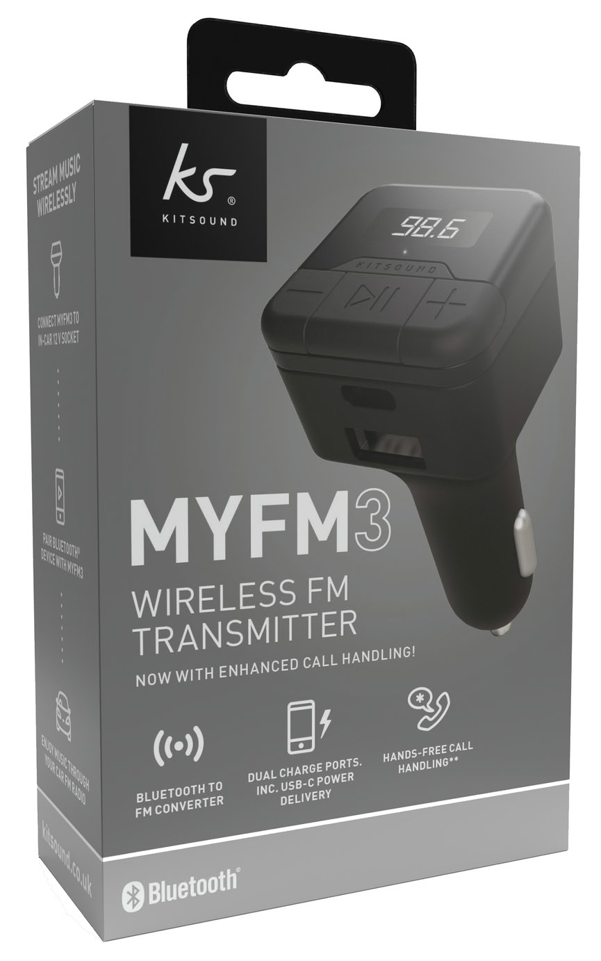 bluetooth cigarette lighter argos Buy Kitsound MYFM3 Bluetooth 5.0 FM Transmitter - Black | Computer cables