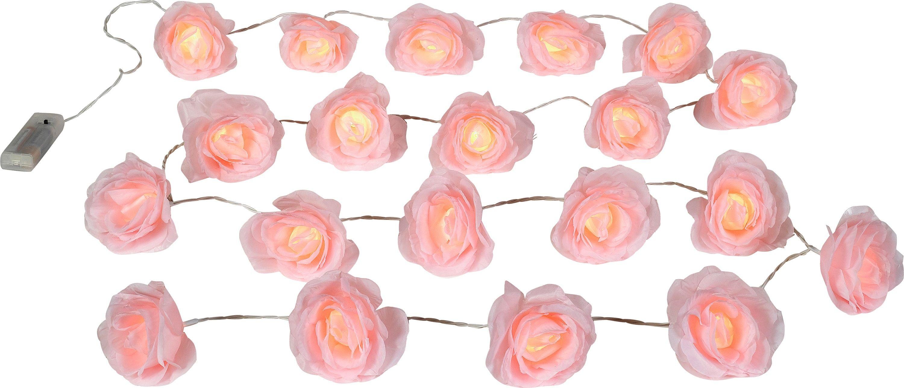 Argos Home Set of 20 Rose LED String Lights - Pink