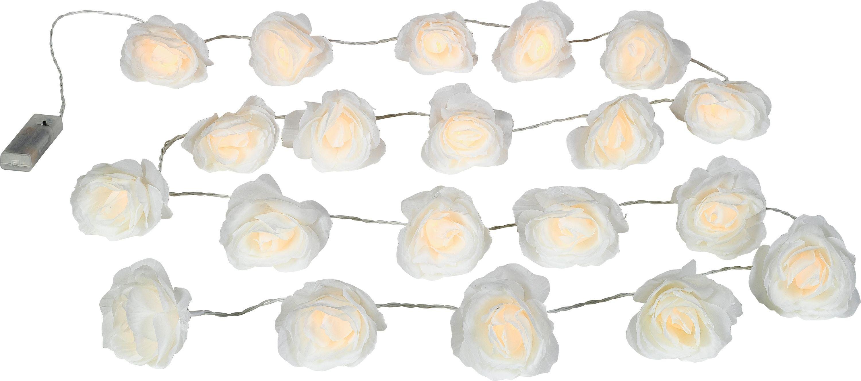 Argos Home Set of 20 Rose LED String Lights - Cream