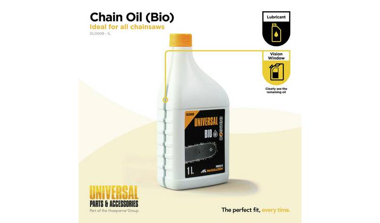 Buy McCulloch Universal Bio Chain Oil for Chainsaw 1 Litre Chainsaws Argos