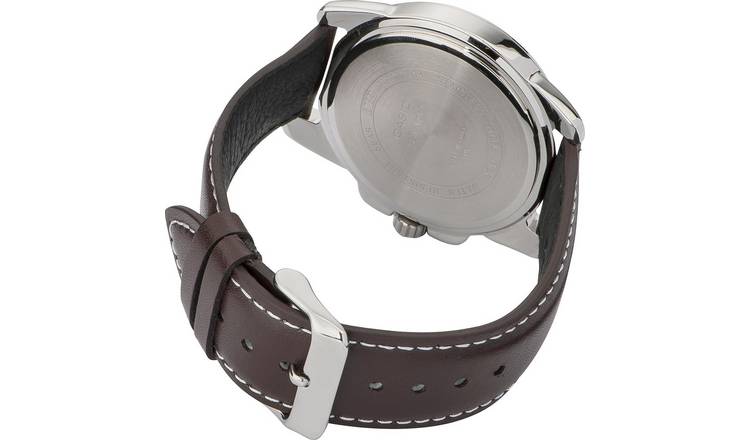 Buy Casio Men s Brown Genuine Leather Strap Watch Men s watches