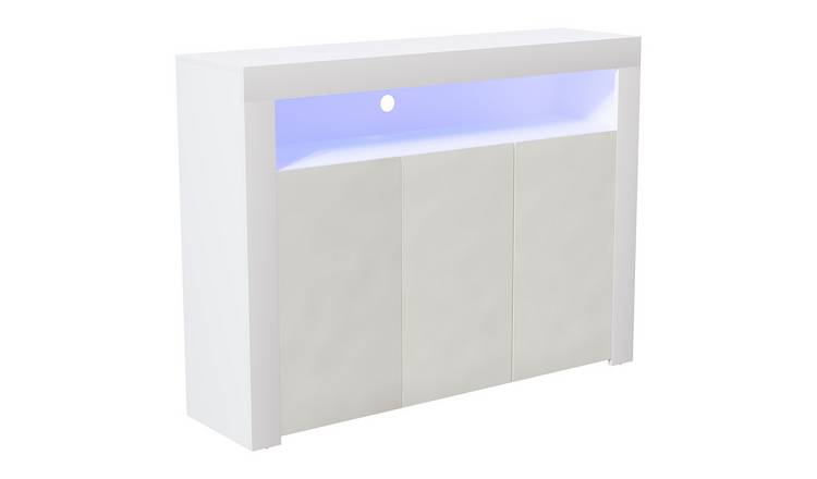 Vida Designs Nova 3 Door LED Sideboard - White