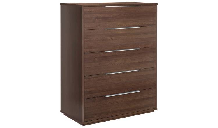 Buy Argos Home Holsted 2 Bedsides 5 Drawer Set Walnut Effect Bedroom Furniture Sets Argos