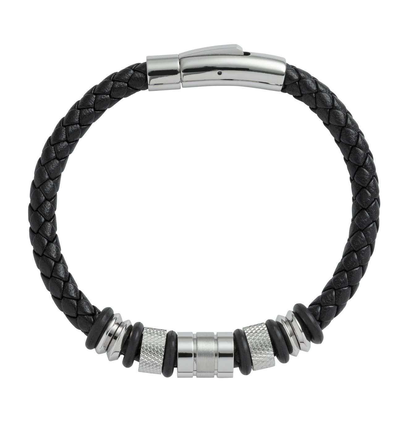 Revere Men's Stainless Steel and Leather Bead Bracelet Review