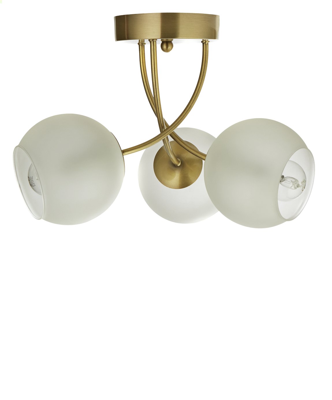 Argos Home Elsie 3 Light Ceiling Light - Antique Brass