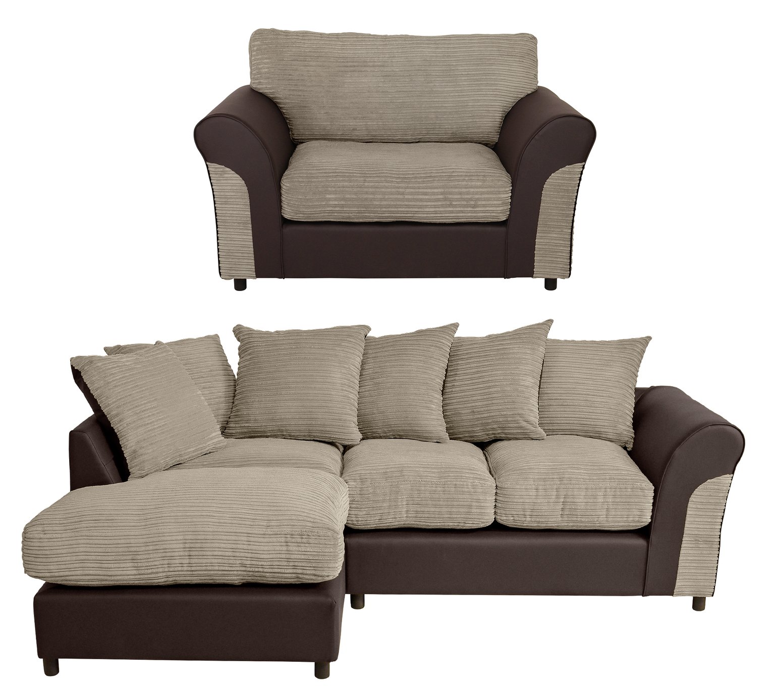 Argos Home Harry Fabric Chair and Left Corner Sofa review