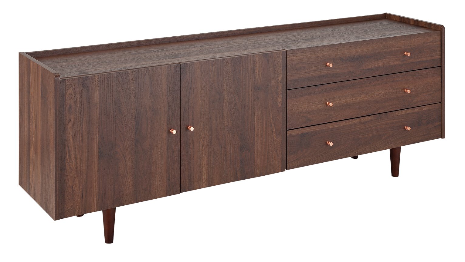 Argos Home Lola 2 Door 3 Drawer Sideboard - Walnut Effect