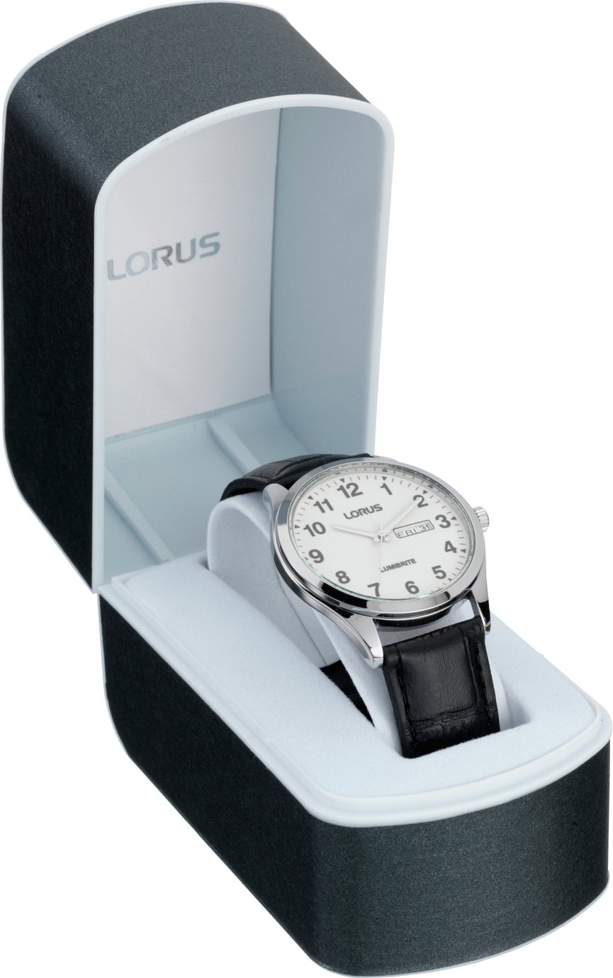 lorus men's lumibrite dial web strap watch