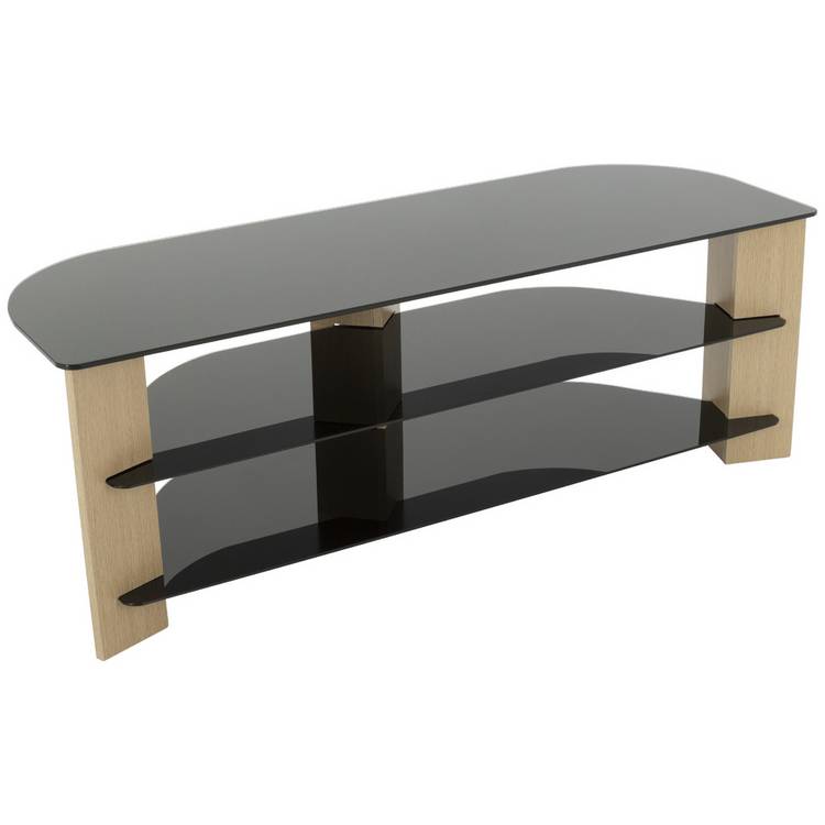 AVF Wood Effect Up To 65 Inch TV Corner Stand - Oak 0