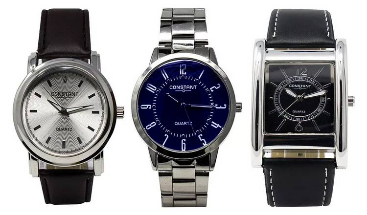 Buy Constant Quartz Men s Set of 3 Analogue Watches Men s watches Argos