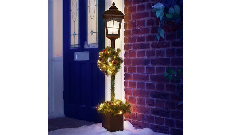 Buy Argos Home 4ft Christmas Lantern With Wreath  Outdoor Christmas