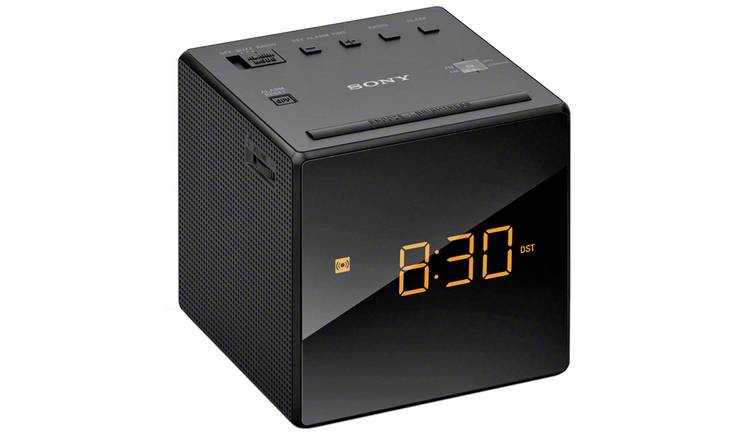 Sony ICF-C1B Cube FM/AM Clock Radio with LED Alarm - Black