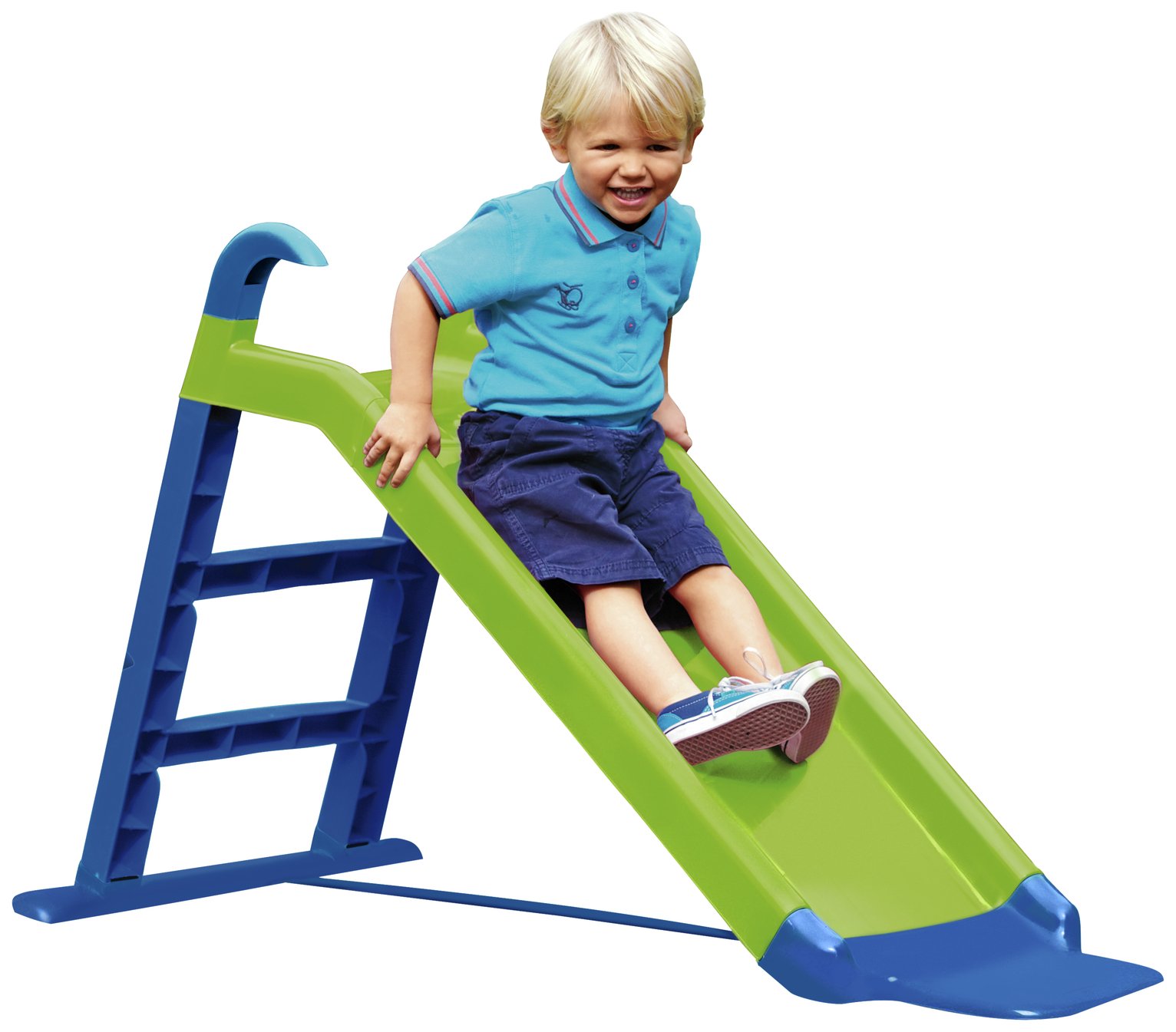 Chad Valley 4ft Kids Garden Slide - Green and Blue